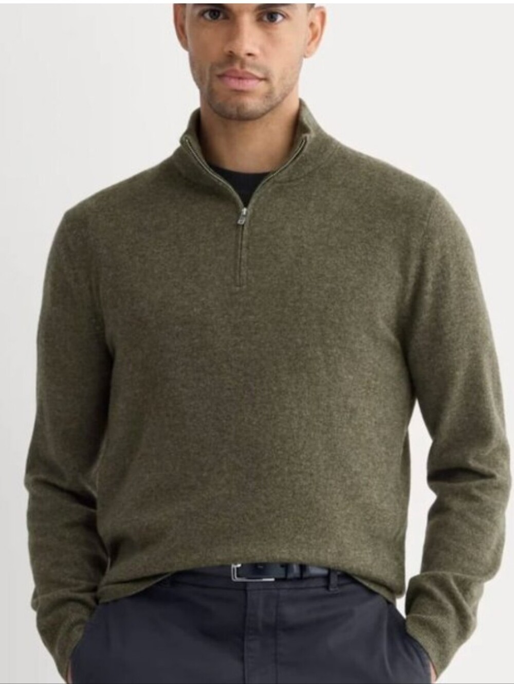 🆕EVERLANE The Cashmere Quarter-Zip Sweater